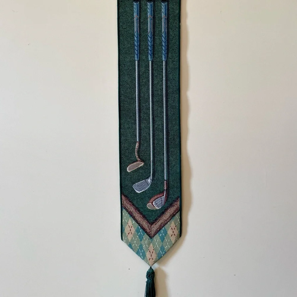 Links Bell Pull Golf Wall Tapestry (5.75”x41”) - Picture 3 of 6